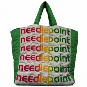 Handmade by Holli Quilted Needlepoint Tote Bag